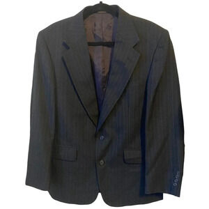 Hill & Archer Mens 2 Buttons Blazer Jacket Black Size 40R Pockets